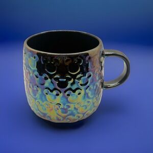 Disney Mickey Mouse Icon Mug Raised Icons Iridescent Multi 16‎ oz Coffee Tea Mug